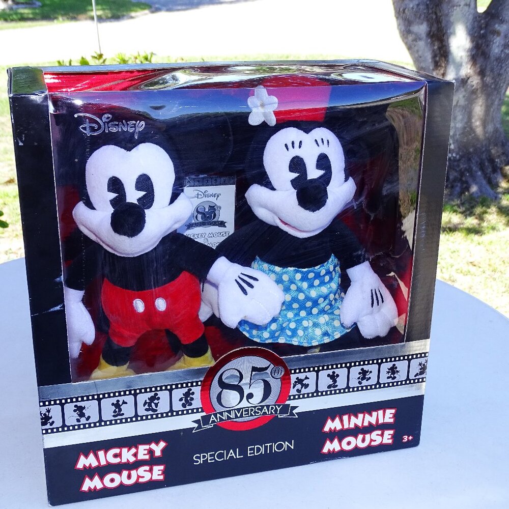 Disney 2013 Special Edition 85th Anniversary Mickey & Minnie Mouse 2 Plush Set